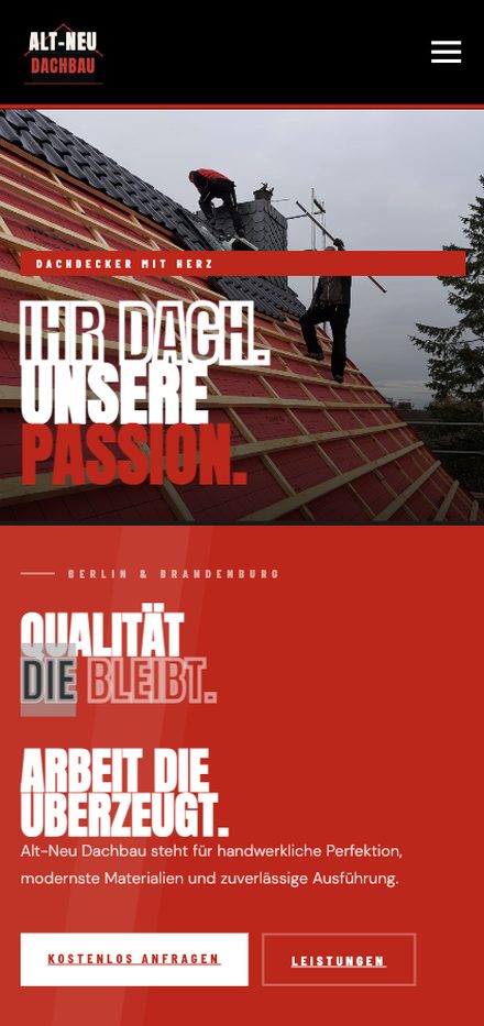 Alt-Neu Dachbau – Mobile-Ansicht